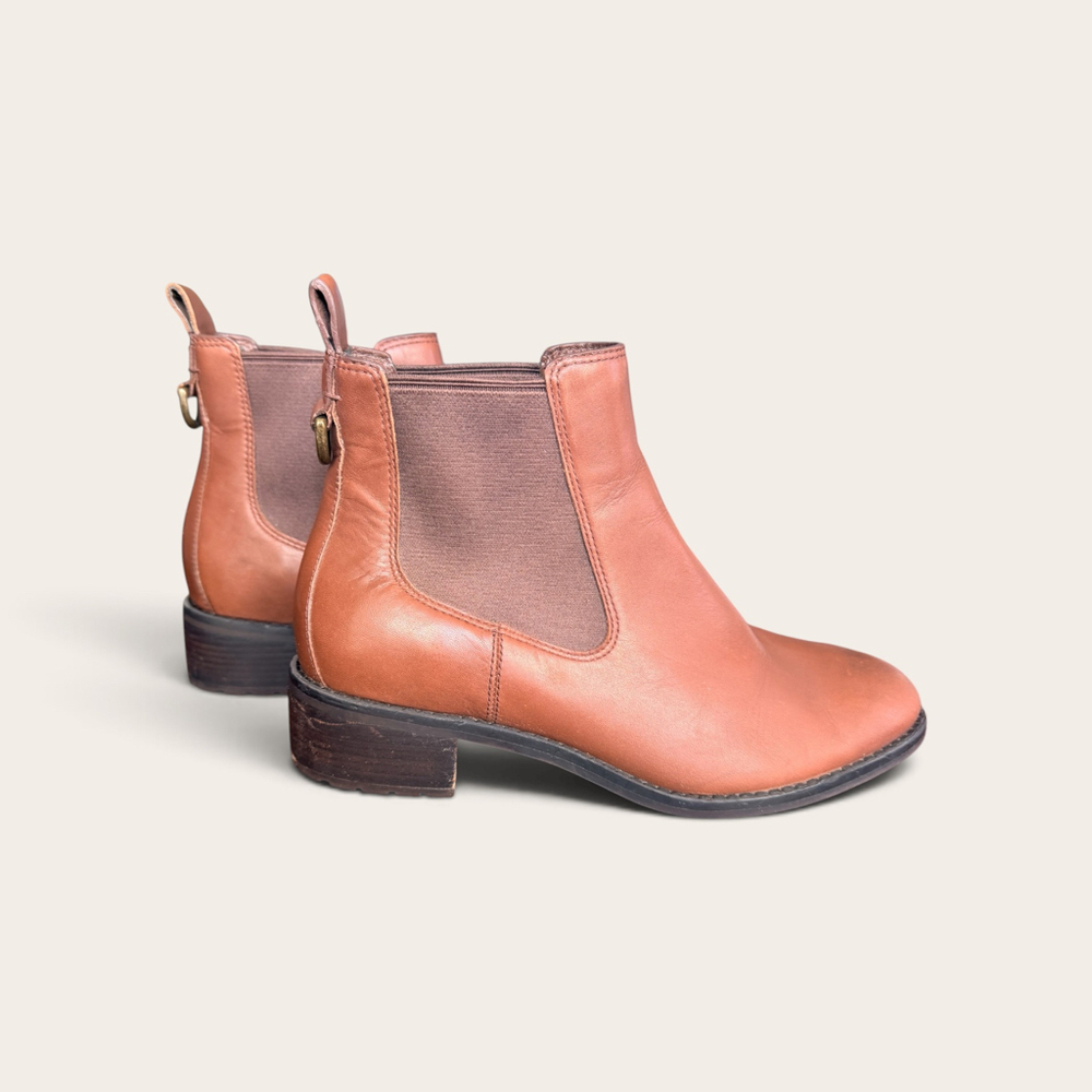 Cole Haan Grand.OS Waterproof Brown Leather Chelsea Boots Women’s 6B